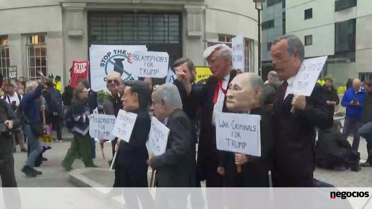 Milhares de manifestantes contra visita de Trump ao Reino