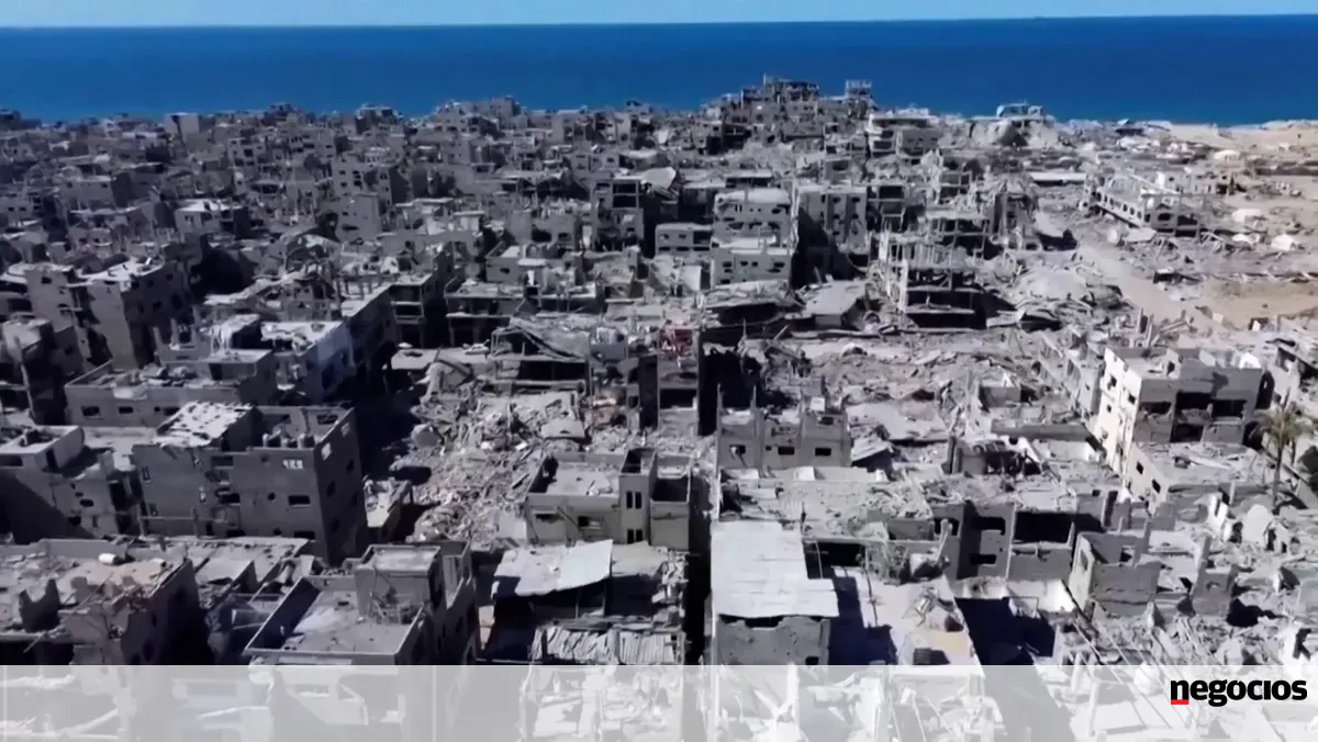 Drone mostra a destruição em Gaza após dois anos de guerra -