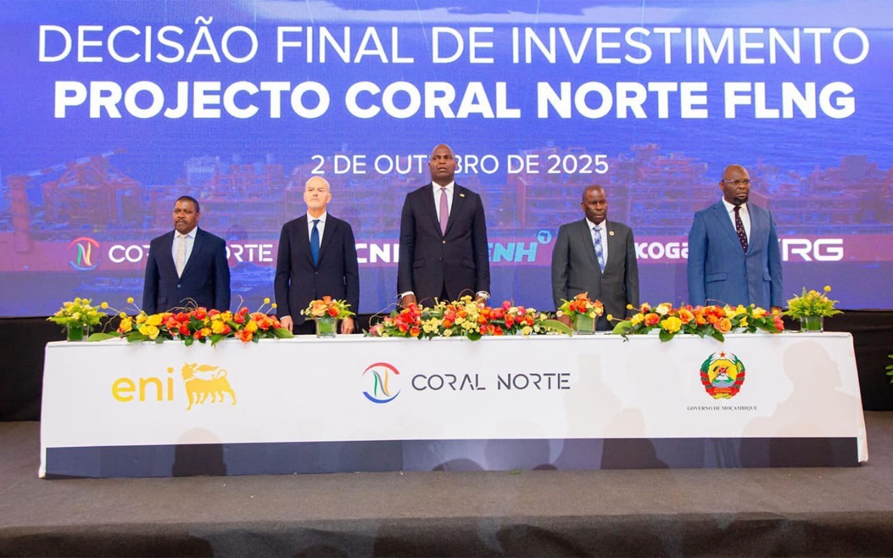 Eni aprovou decisão final de investimento para o projecto Coral Norte em Moçambique