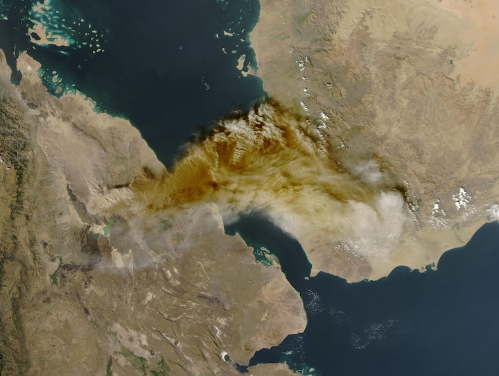 Primeira erupção documentada de Hayli Gubbino Gubbio da Etiópia