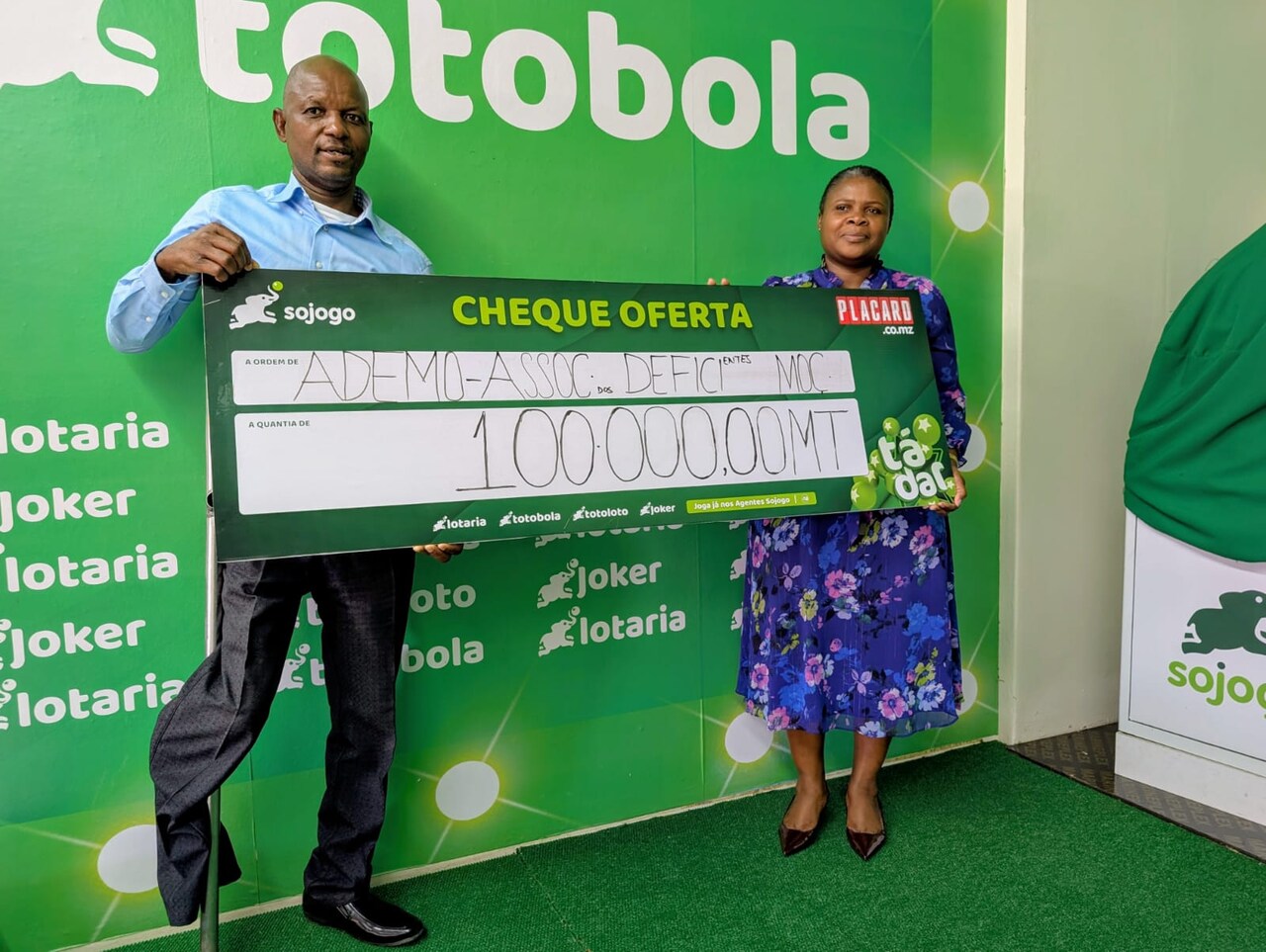 SOJOGO Doa 100 Mil Meticais à Associação dos Deficientes de