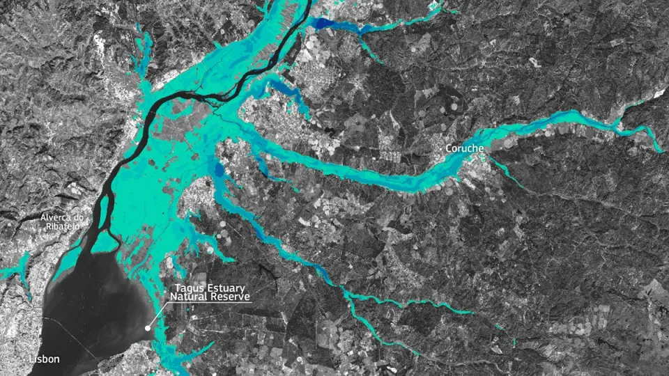 Copernicus. Em Salvaterra inundou o equivalente a sete...