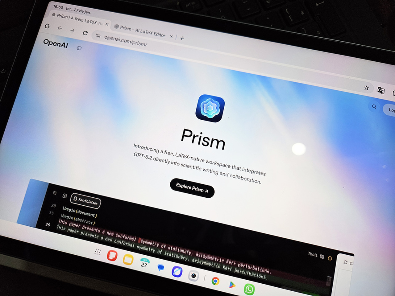 OpenAI Lança Prism, Uma IA Para Cientistas e Matemáticos •...